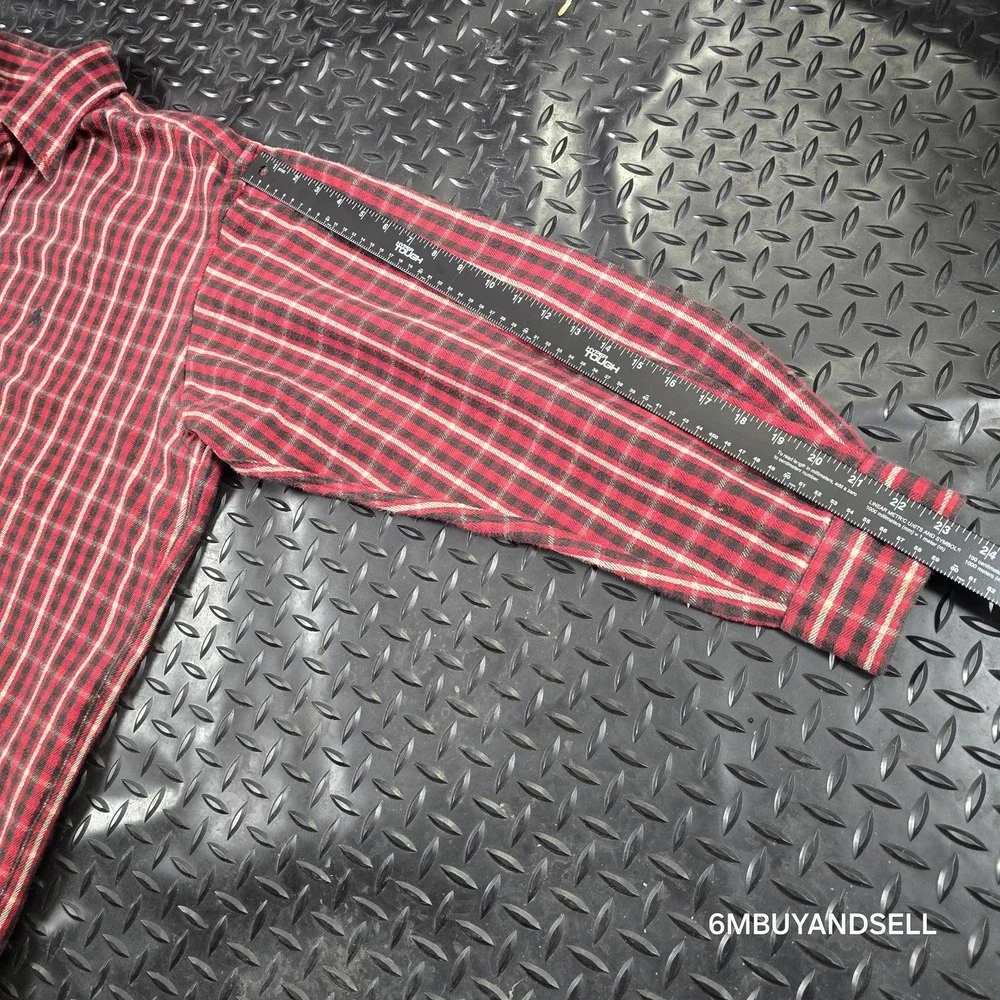 Polo Ralph Lauren Blake Shirt Mens XL Red Black Plaid Cotton Flannel Button Down